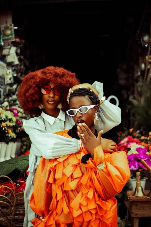 Stylish women at a beauty shoot